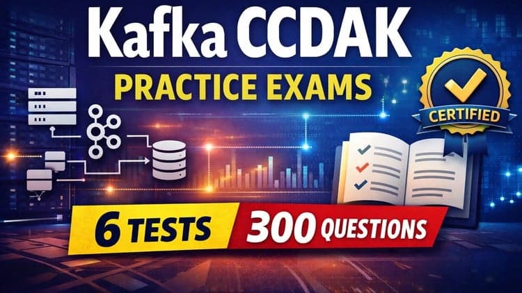 Kafka CCDAK Practice Exams 2026 | 6 Tests | Real Scenarios +