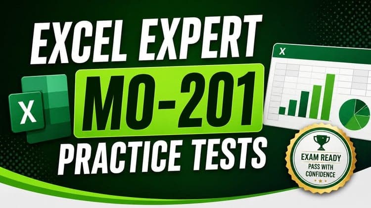 MO-201 Excel Free Udemy Course: 100% Off + 300 Practice Tests | Certificate Included