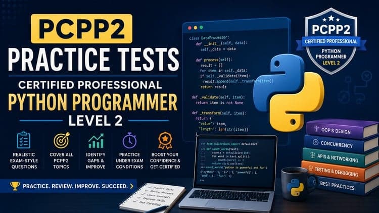 PCPP2 Practice Tests: Professional Python Programmer Level 2