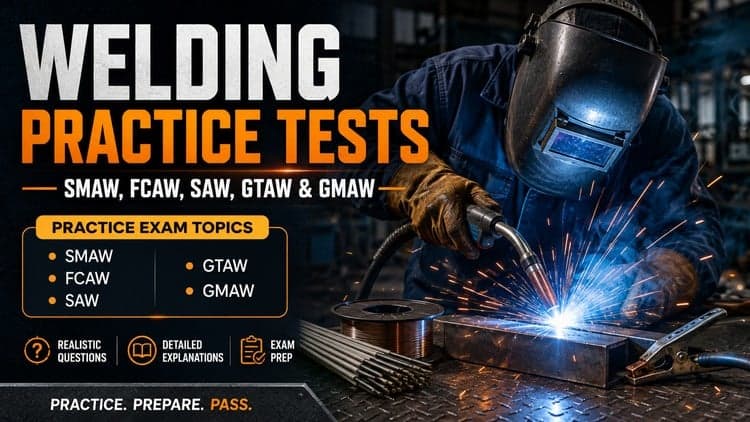 Welding Practice Tests: SMAW, FCAW, SAW, GTAW & GMAW