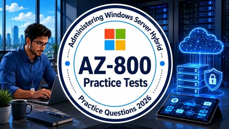AZ-800 Hybrid Server Practice Tests - Free Udemy Course 100% Off