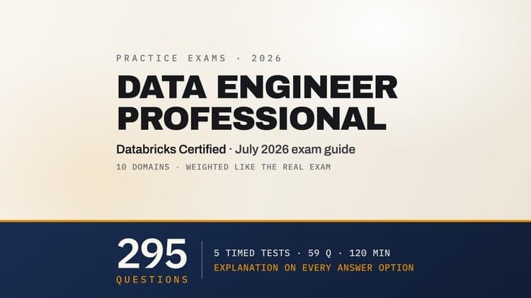 Databricks Data Engineer Professional: 5 Practice Tests
